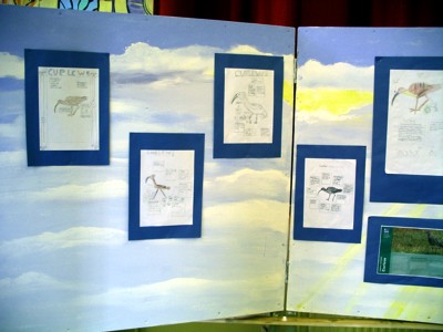 Launch Day - school work on display