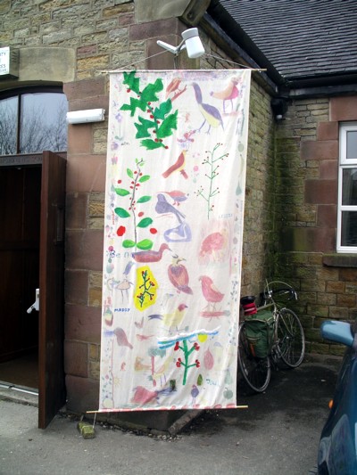 Launch Day - school mural to welcome visitors